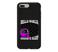 Carcasa para iPhone 7 Plus/8 Plus Coder Hello World Goodbye Sleep Computer Science Retro