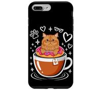 Carcasa para iPhone 7 Plus/8 Plus Coffee Persian Cat Donut