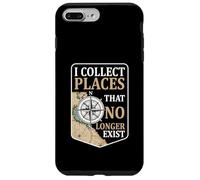 Carcasa para iPhone 7 Plus/8 Plus Colecciono Lugares Que ya no existen Mapa de brújula Vintage