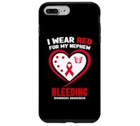 Carcasa para iPhone 7 Plus/8 Plus Concienciación sobre trastornos sangrantes I Wear Red for My Nephew