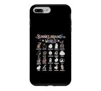 Carcasa para iPhone 7 Plus/8 Plus Conejitos Alrededor del Mundo Razas de Conejos Gráfico Animal Mascota