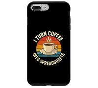 Carcasa para iPhone 7 Plus/8 Plus Convierto el café en Hojas de cálculo Meme de Trabajo de Oficina Divertido