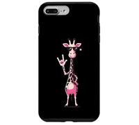 Carcasa para iPhone 7 Plus/8 Plus Cool Giraffe Rock Hand Sign Gafas de Sol Punk Graphic con