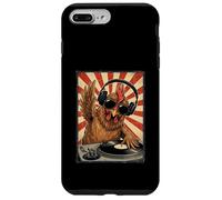 Carcasa para iPhone 7 Plus/8 Plus Cool Retro Chicken DJ Funny Rooster Music Hombres Mujeres