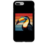Carcasa para iPhone 7 Plus/8 Plus Cool Tucán Retro Puesta de Sol Vintage Amante de pájaros Desgastados