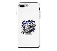 Carcasa para iPhone 7 Plus/8 Plus Coordenadas espaciales mundiales anilladas Saturn Planet