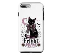 Carcasa para iPhone 7 Plus/8 Plus Coqueta de Gato Negro Feline Fright Night para Halloween