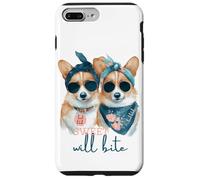 Carcasa para iPhone 7 Plus/8 Plus Corgi Dogs Sweet Will Bite Savage, descarado y Lindo Humor