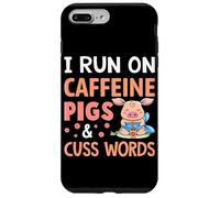 Carcasa para iPhone 7 Plus/8 Plus Corro en Cerdos con cafeína y Palabras de Cuss