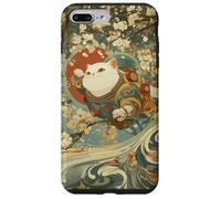 Carcasa para iPhone 7 Plus/8 Plus Cosmic Cat Ukiyo E Espacio Japonés Neko
