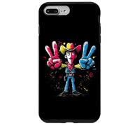 Carcasa para iPhone 7 Plus/8 Plus Cowboy Double Peace Retro Pop Western Personaje Gráfico