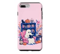 Carcasa para iPhone 7 Plus/8 Plus Cozy Spooky Ghost Reading in Autumn Halloween Teacher Kids