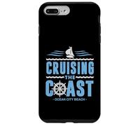 Carcasa para iPhone 7 Plus/8 Plus Crucero por la Costa Ocean City Beach Maryland Velero