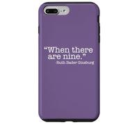 Carcasa para iPhone 7 Plus/8 Plus Cuando Hay Nueve Ruth Bader Ginsburg Quote Meme