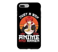 Carcasa para iPhone 7 Plus/8 Plus Cuenco de Fideos japoneses Just A Boy Who Loves Anime y Ramen