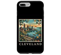 Carcasa para iPhone 7 Plus/8 Plus Cuesta del Puente del río Skyline, Retro, Vintage, de Cleveland, Ohio