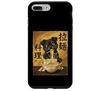 Carcasa para iPhone 7 Plus/8 Plus Cute Cat Eating Ramen Noodles Funny Japan Kawaii Cats