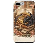 Carcasa para iPhone 7 Plus/8 Plus Cute Dragon Wings Book Lover Librarian Fantasy Bookish