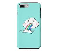 Carcasa para iPhone 7 Plus/8 Plus Cute Kawaii Rainbow Puking Cloud Design