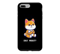 Carcasa para iPhone 7 Plus/8 Plus Cute Shiba Inu Say What Funny Dog Breed Attitude Meme Design