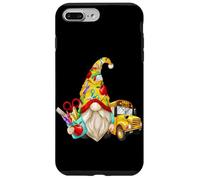 Carcasa para iPhone 7 Plus/8 Plus Cute Teacher GNOME with Big Yellow Bus For School Bus Driver