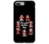 Carcasa para iPhone 7 Plus/8 Plus Cute Valentines Day Puppy Love - Soy una Chica Que ama a los Perros