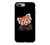Carcasa para iPhone 7 Plus/8 Plus Cute Womens Girls Kids Moms Peeking Pocket Red Panda Lover