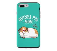 Carcasa para iPhone 7 Plus/8 Plus Cute Womens Girls Red Glasses Guinea Pig Mom Lover