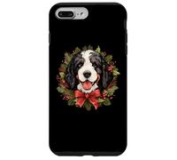 Carcasa para iPhone 7 Plus/8 Plus Cute Wreath Christmas Bernedoodle Dog Lover