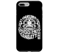 Carcasa para iPhone 7 Plus/8 Plus Daruma Ganbatte Fortune Anime japonés Kanji Word Souvenir