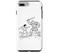 Carcasa para iPhone 7 Plus/8 Plus David & Goliat Lucha - Niños Fe Colorear Biblia Historia Arte