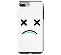 Carcasa para iPhone 7 Plus/8 Plus Dead Tired Face - Funny Cartoon White/Blue