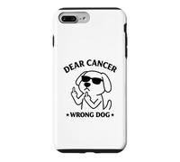 Carcasa para iPhone 7 Plus/8 Plus Dear Cancer Wrong Dog Funny Cancer Concientización del Cáncer Diseño de Perro