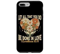 Carcasa para iPhone 7 Plus/8 Plus Deja Que Todo lo Que Haces se Haga en Amor 1 Corintios 16 Biblia