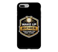 Carcasa para iPhone 7 Plus/8 Plus Despierta más Rico y Luego te fuiste a la Cama Libertad financiera Fuego