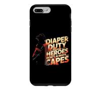 Carcasa para iPhone 7 Plus/8 Plus Diaper Duty Because Heroes Don't Always Capes