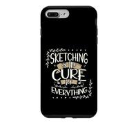 Carcasa para iPhone 7 Plus/8 Plus Dibujar es mi Cura para Todo Artista