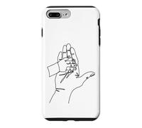 Carcasa para iPhone 7 Plus/8 Plus Dibujo de una línea: Manos Que cuentan Historias