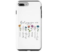 Carcasa para iPhone 7 Plus/8 Plus Dios Dice Que Eres único Especial Fuerte fe Cristiana