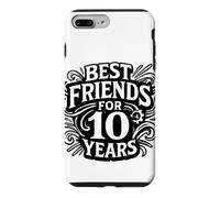 Carcasa para iPhone 7 Plus/8 Plus Diseño con Texto en alemán Beste Freunde Seit 10 Jahren Freundschaft