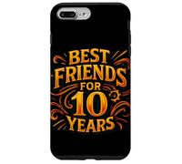 Carcasa para iPhone 7 Plus/8 Plus Diseño con Texto en alemán Beste Freunde Seit 10 Jahren Freundschaft