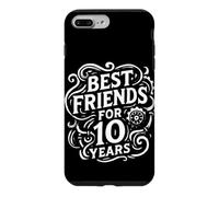 Carcasa para iPhone 7 Plus/8 Plus Diseño con Texto en alemán Beste Freunde Seit 10 Jahren Freundschaft