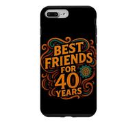 Carcasa para iPhone 7 Plus/8 Plus Diseño con Texto en alemán Beste Freunde Seit 40 Jahren Freundschaft