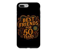 Carcasa para iPhone 7 Plus/8 Plus Diseño con Texto en alemán Beste Freunde Seit 50 Jahren Freundschaft