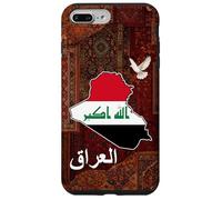 Carcasa para iPhone 7 Plus/8 Plus Diseño de Bandera de Irak, hogar de IRQ Bagdad, Orgullo iraquí, Amo a Irak