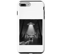 Carcasa para iPhone 7 Plus/8 Plus Diseño de Ciervos y encuentros con ovnis, Arte Vintage de Ciencia ficción, Bosque, Misterio