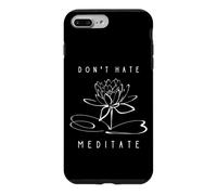 Carcasa para iPhone 7 Plus/8 Plus Diseño Divertido para Instructor de Yoga con Texto en inglés Don't Hate, Meditate