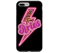 Carcasa para iPhone 7 Plus/8 Plus Diseño estético del Zodiaco en Forma de Trueno Leopardo Aries