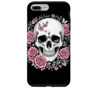 Carcasa para iPhone 7 Plus/8 Plus Diseño gótico de Calavera, Flores góticas, Mariposas