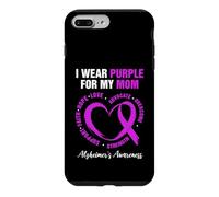 Carcasa para iPhone 7 Plus/8 Plus Diseño I Wear Purple For My Mom - Concientización sobre el Alzheimer